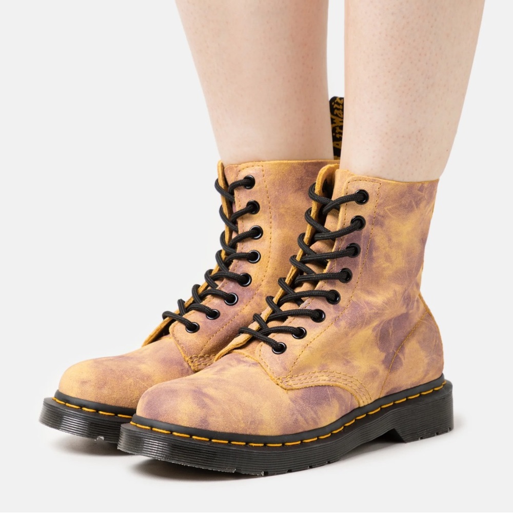 DR. MARTENS 1460 PASCAL TIE DYE LEATHER LACE UP BOOTS